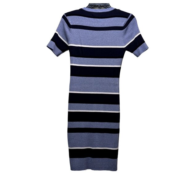 Women Blue Stripe Dress Size L - Picture 2 of 4